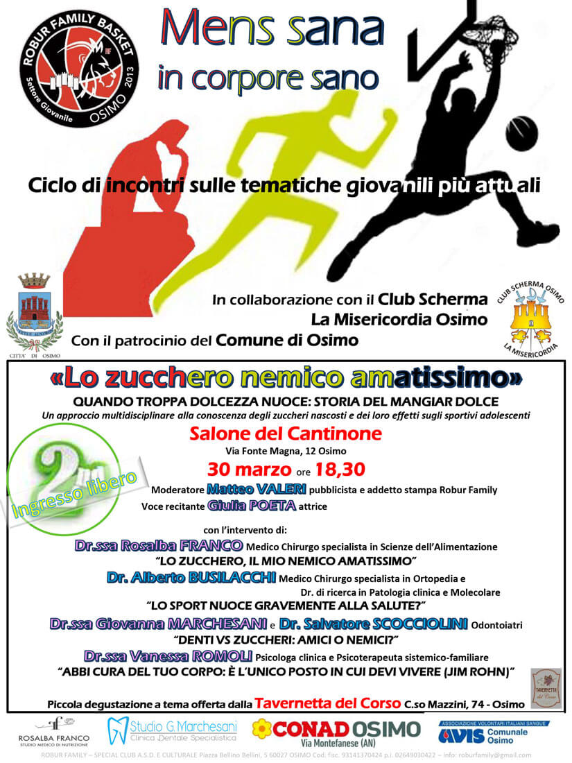 Lo zucchero, nemico amatissimo - 30 Marzo ad Osimo